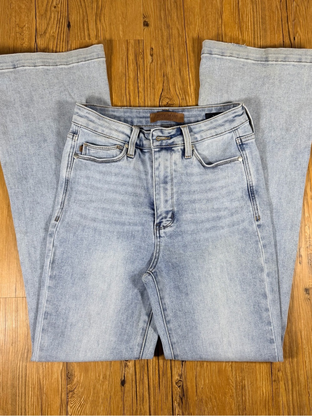 Judy Blue High Rise Wide Leg Jeans Size 3/26 Light Wash